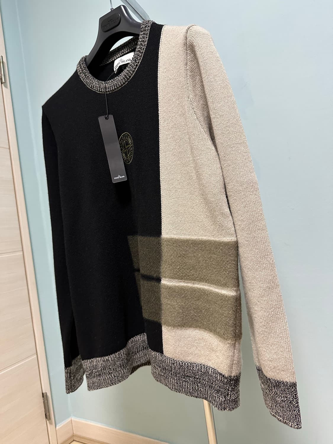 스톤아일랜드 컬러블럭 니트 (새상품) XL 상품이미지1