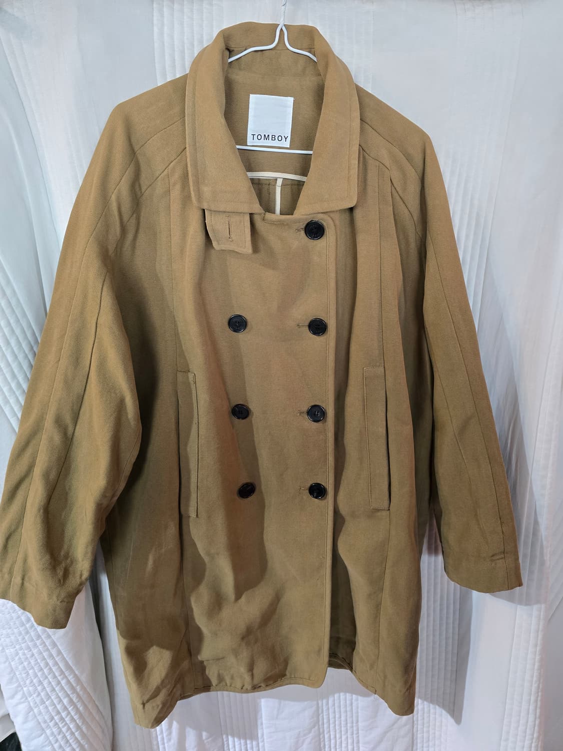 톰보이 더블 브레스트 코트 카멜 상품이미지2