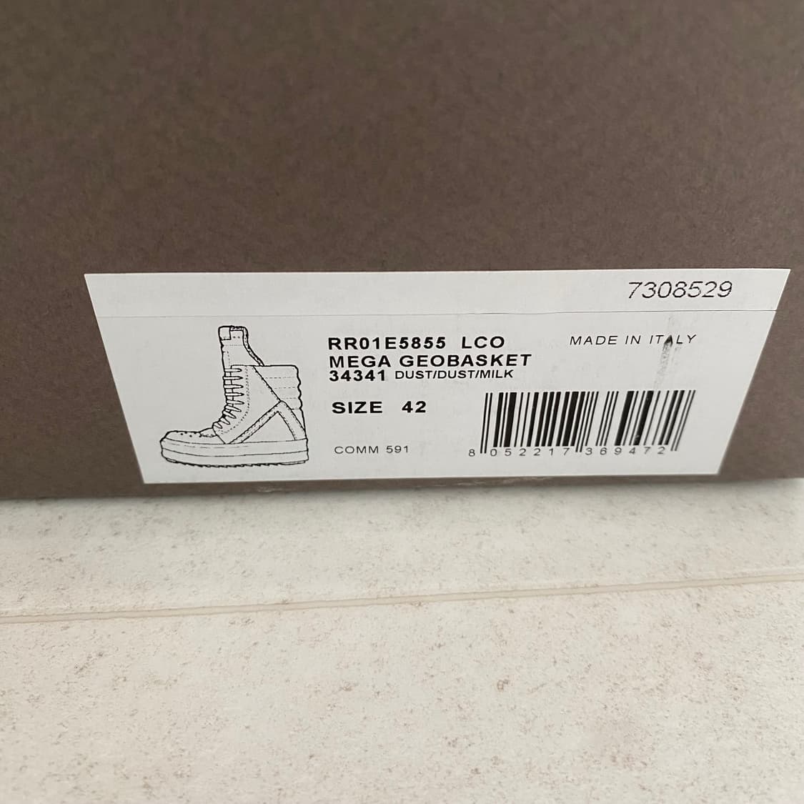 [42] 릭오웬스 메가 지오바스켓 더스트/밀크 상품이미지7