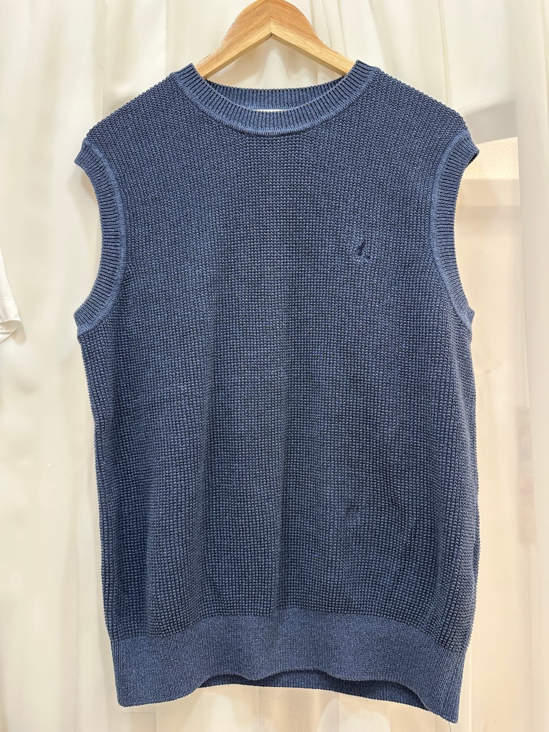 빈폴 니트 조끼 105 네이비 이태리 원사 상품이미지1