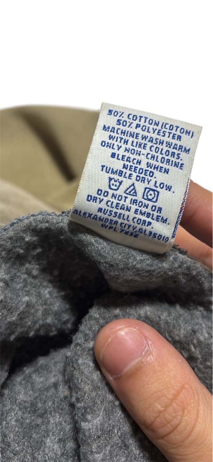 90s Russell hoodie paded beige 상품이미지7