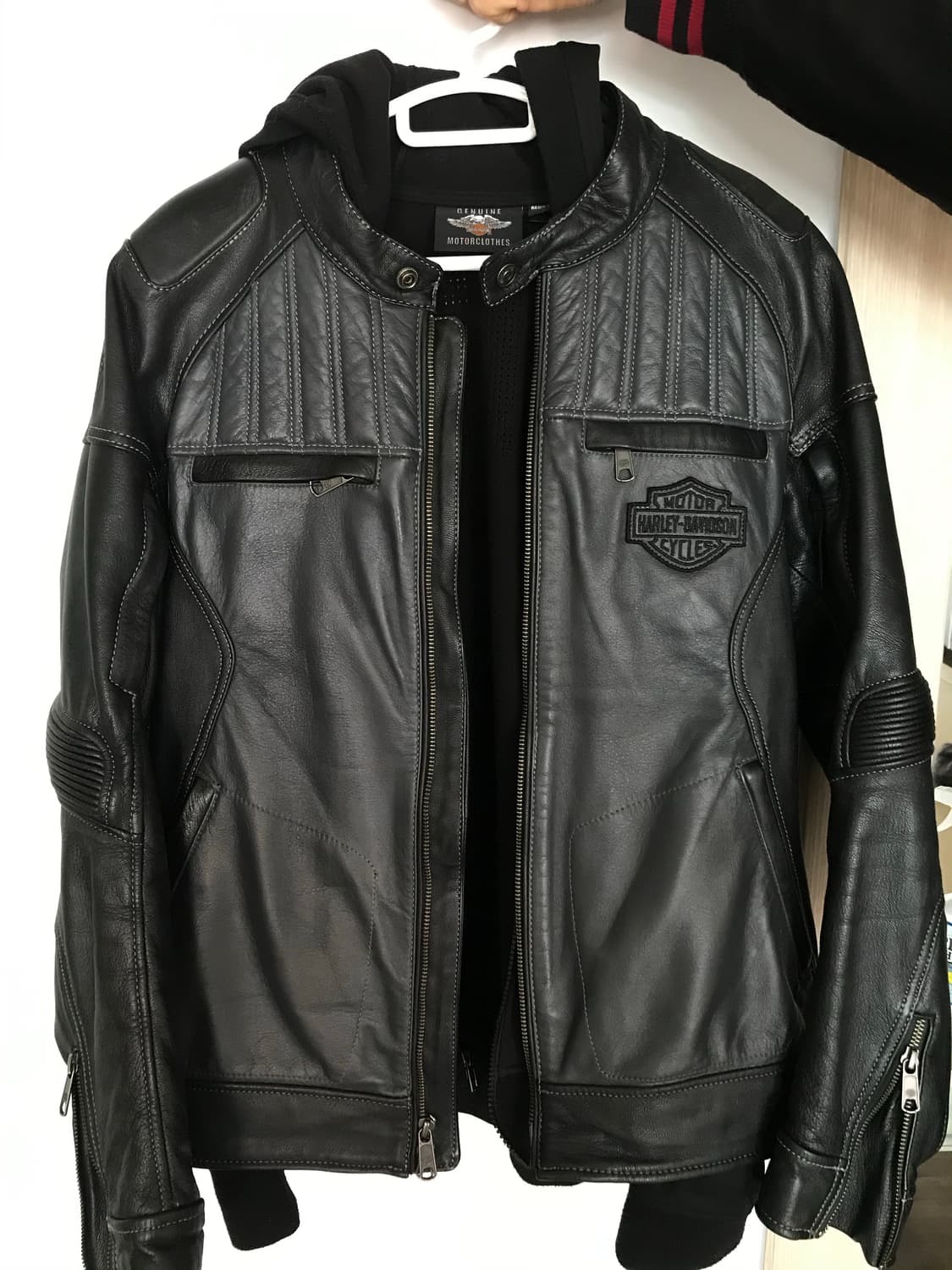 할리 데이비슨 가죽자켓+ 후드 상품이미지1