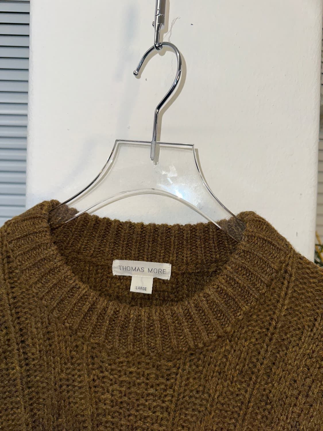 토마스모어 케이블 니트 오크브라운 L 상품이미지4