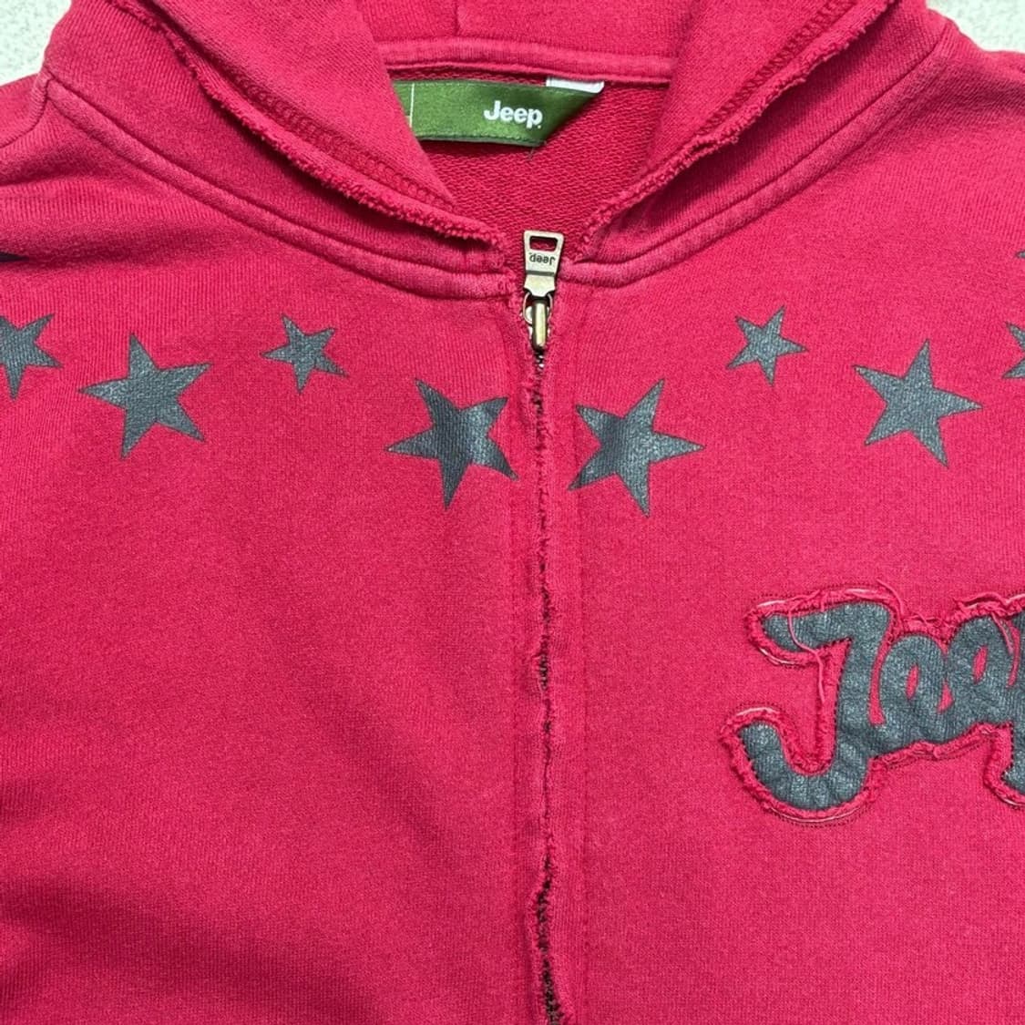 JEEP 스타 후드집업 레드 S 상품이미지6