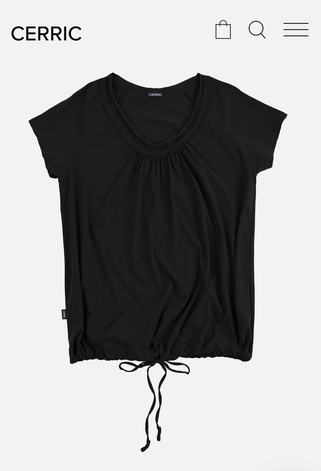 Cerric hem top - charcoal 상품이미지2