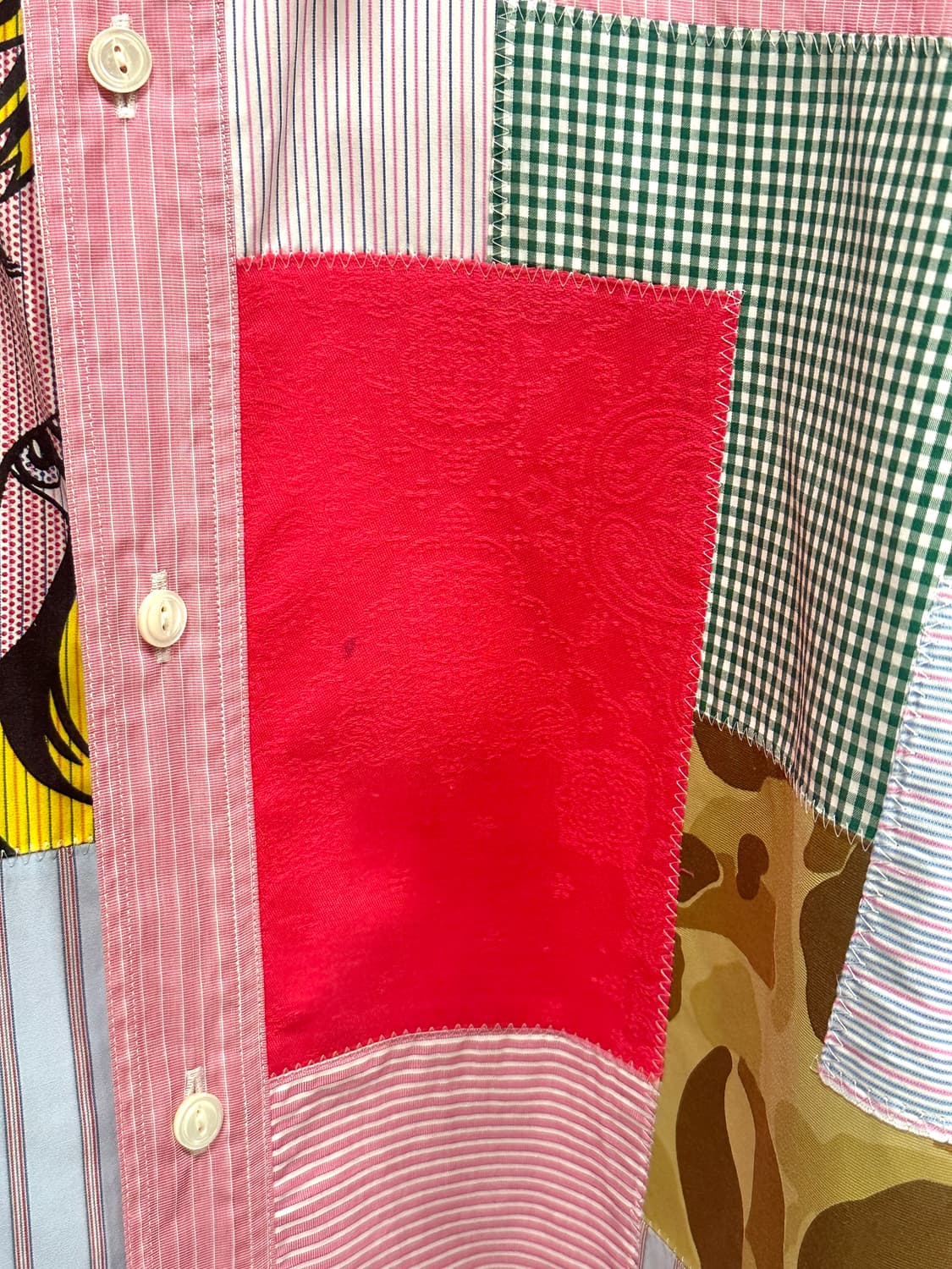 꼼데가르송 준야와타나베 로이 리히텐슈타인 패치워크 셔츠 상품이미지7