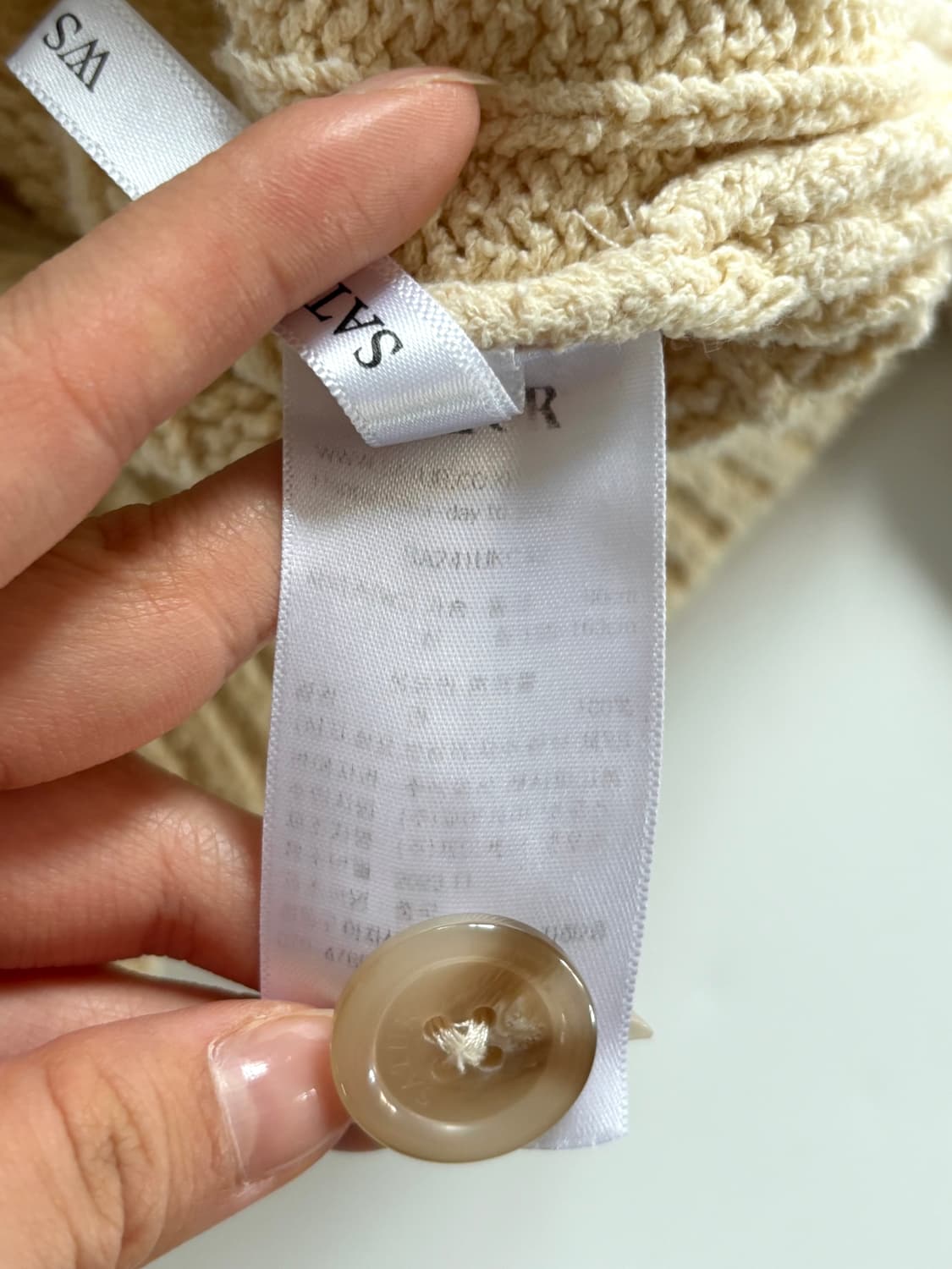 Satur 새터 파로 부클 가디건 오가닉베이지 상품이미지6