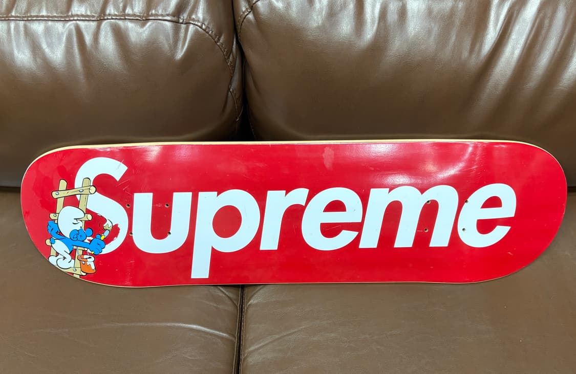 슈프림 스머프 스케이드보드 덱 레드 상품이미지2