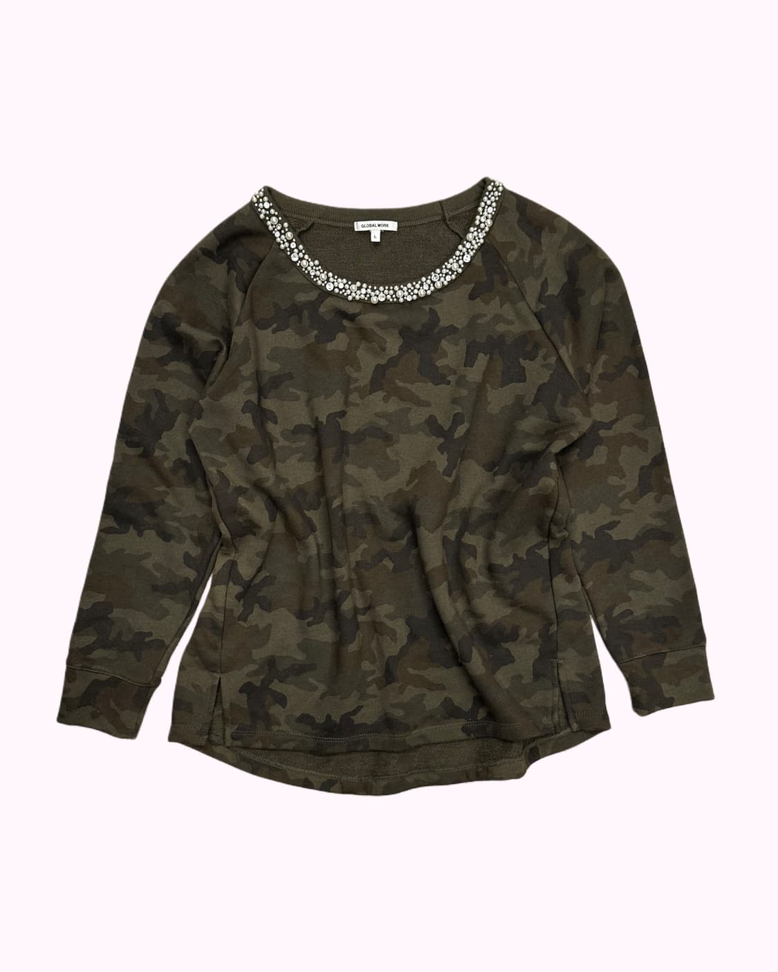 camo pattern pearl t-shirt 상품이미지1