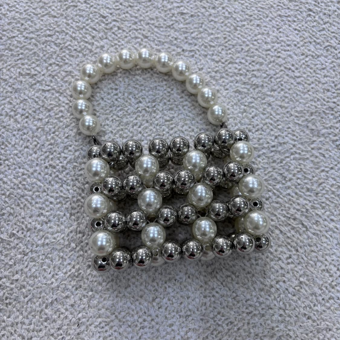 F 빈티지 진주 금속 구슬 미니백 0415E 상품이미지1