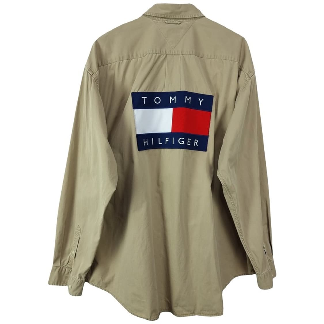 [타미힐피거] 빅로고 패치 빈티지 셔츠 베이지 M18248 상품이미지3