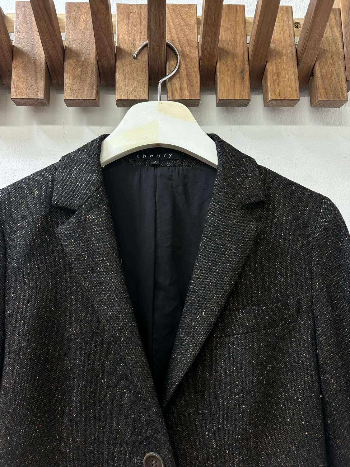 Theory 띠어리 보카시 울 실크 혼방 블렌드 트위드 숏 코트 자켓 상품이미지4