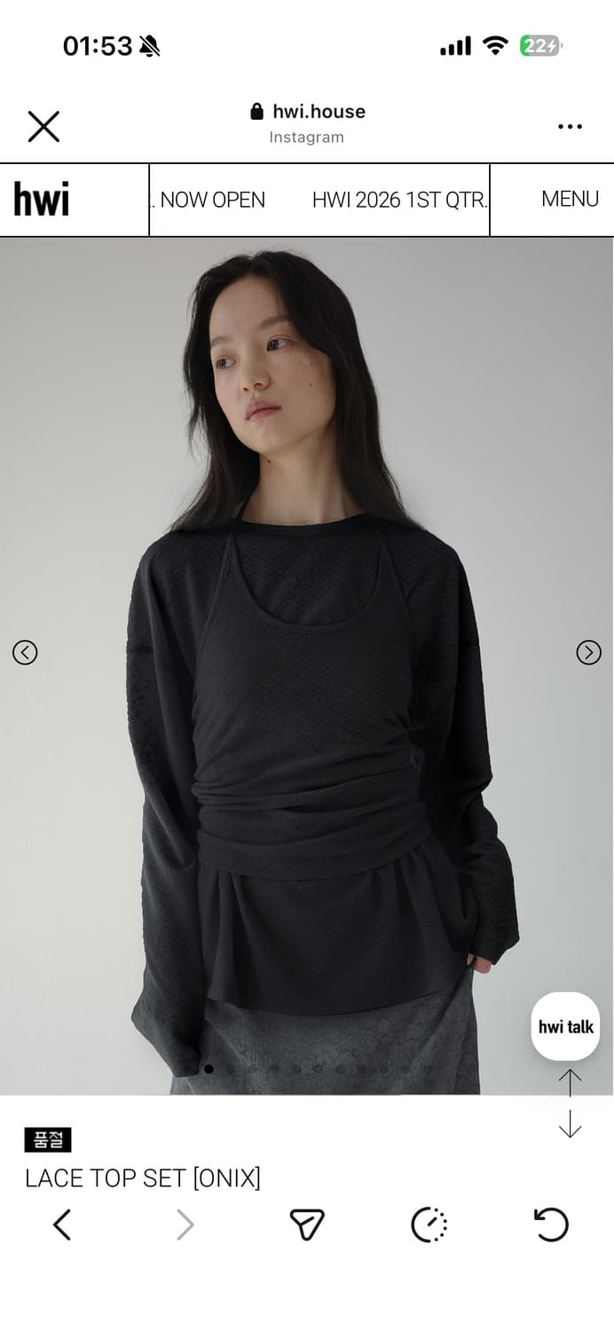 Hwi LACE TOP SET [ONIX] 상품이미지1