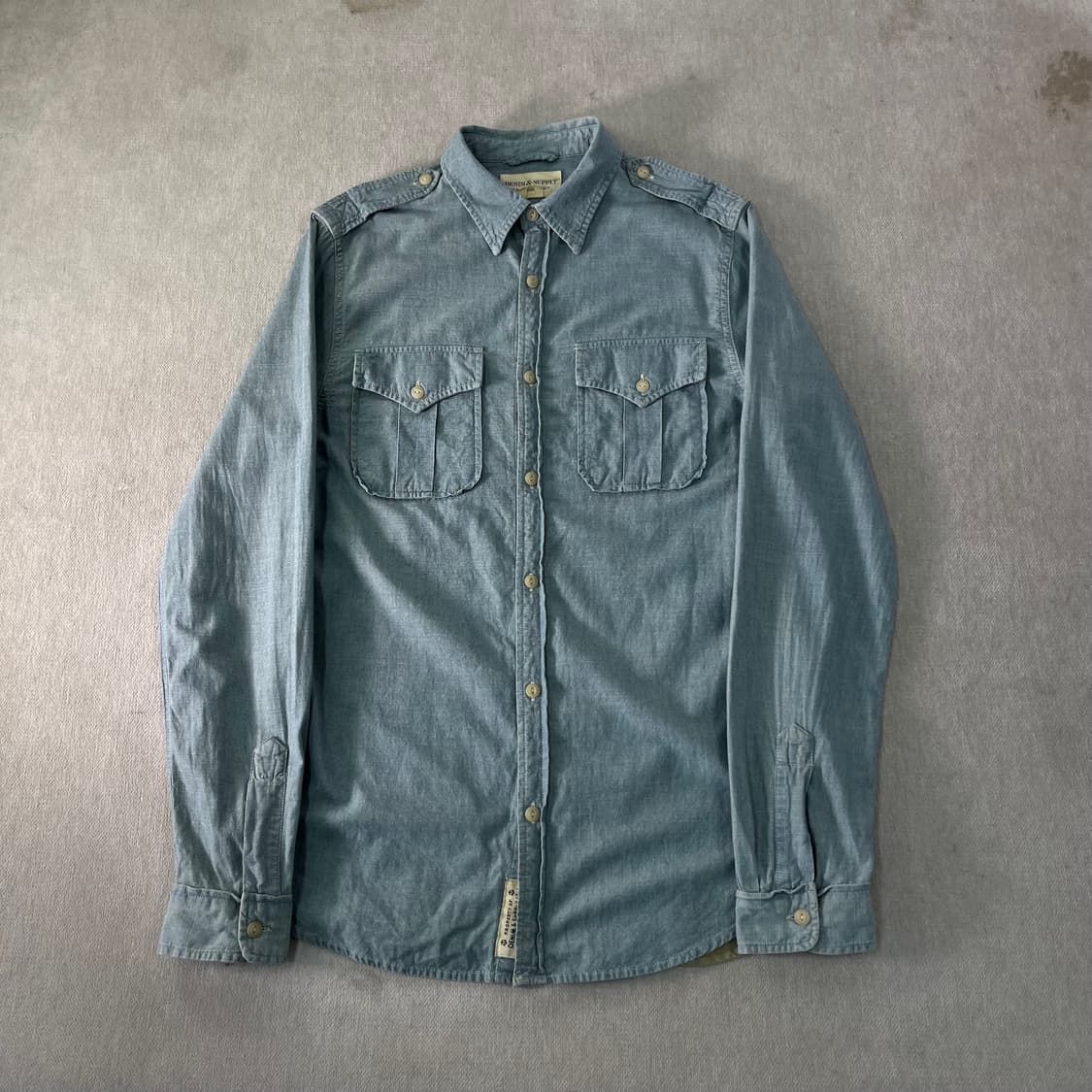 100 폴로랄프로렌 데님앤서플라이 샴브레이 데님 셔츠 상품이미지2