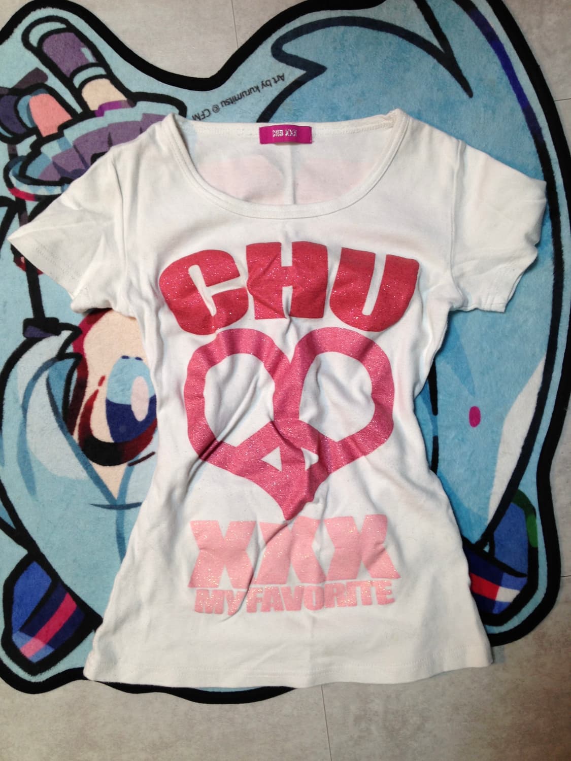 CHUXXX 00s 갸루 레터링 반팔티 상품이미지1
