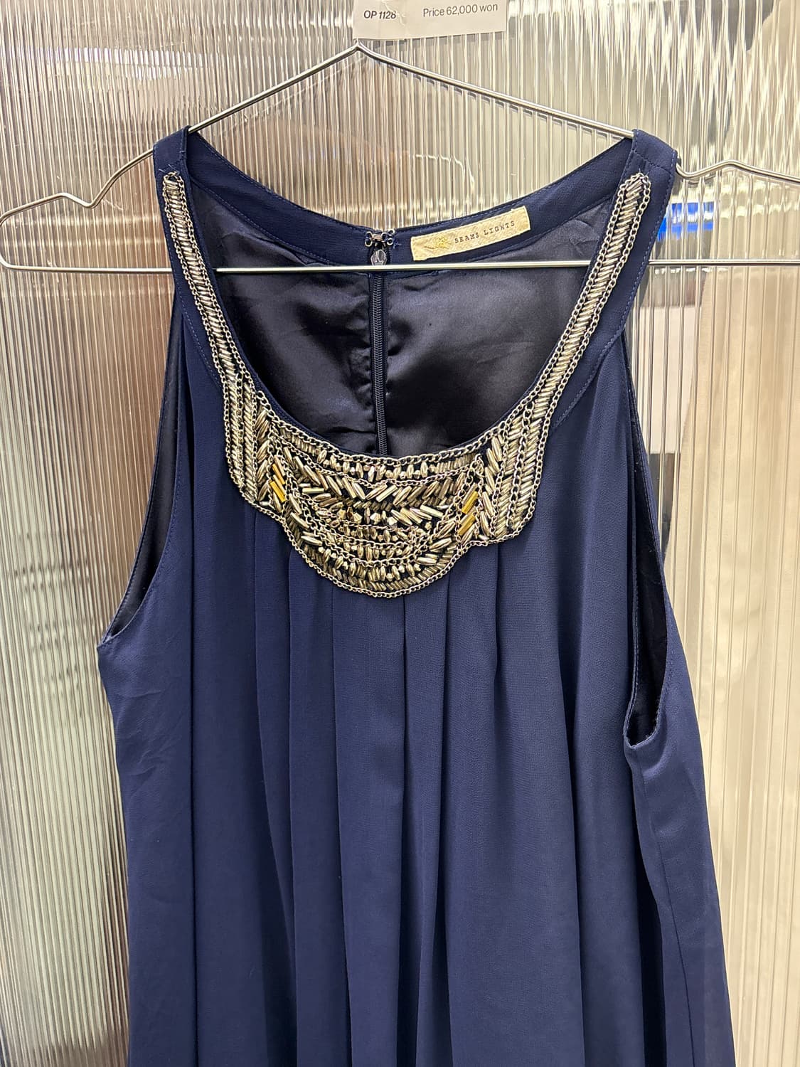 빈티지 넥큐빅 미디원피스 상품이미지3