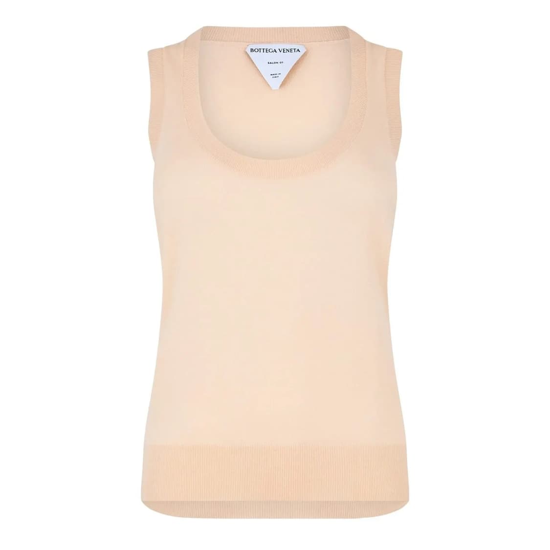 보테가 베네타 캐시미어 슬리브리스 니트 Apricot 상품이미지1