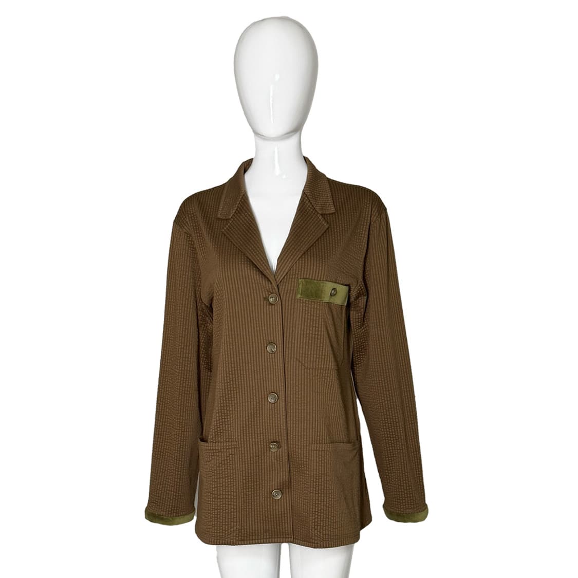 벨루어 소매 디테일 시어서커 자켓 상품이미지3