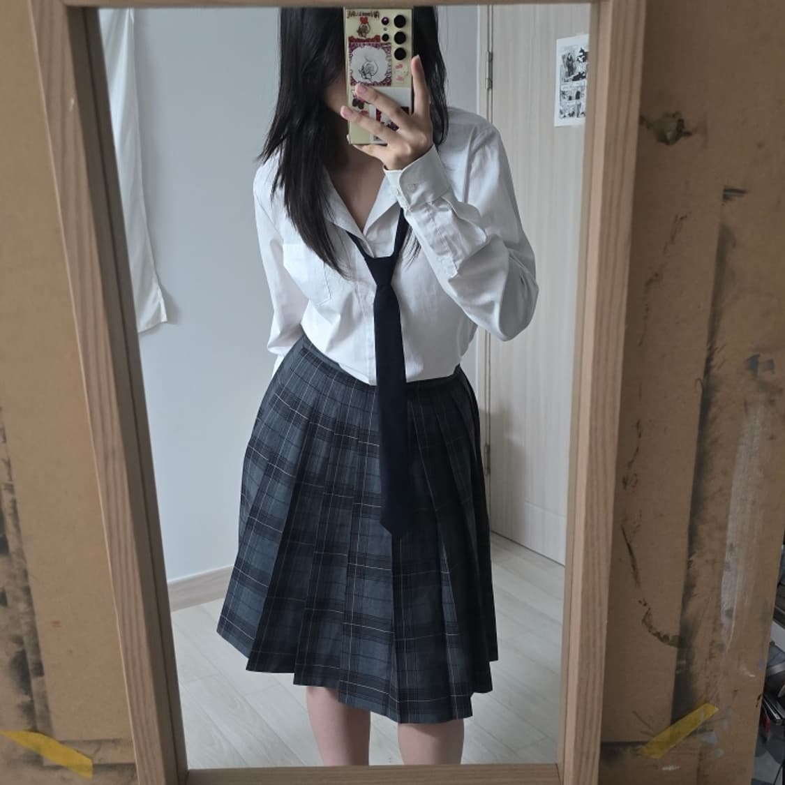 Japanese Vintage 일본 여고 교복 치마 상품이미지3