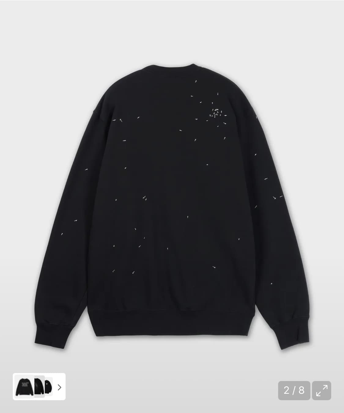 언더커버 24aw 크로스자수 마녀기 맨투맨 4  상품이미지2