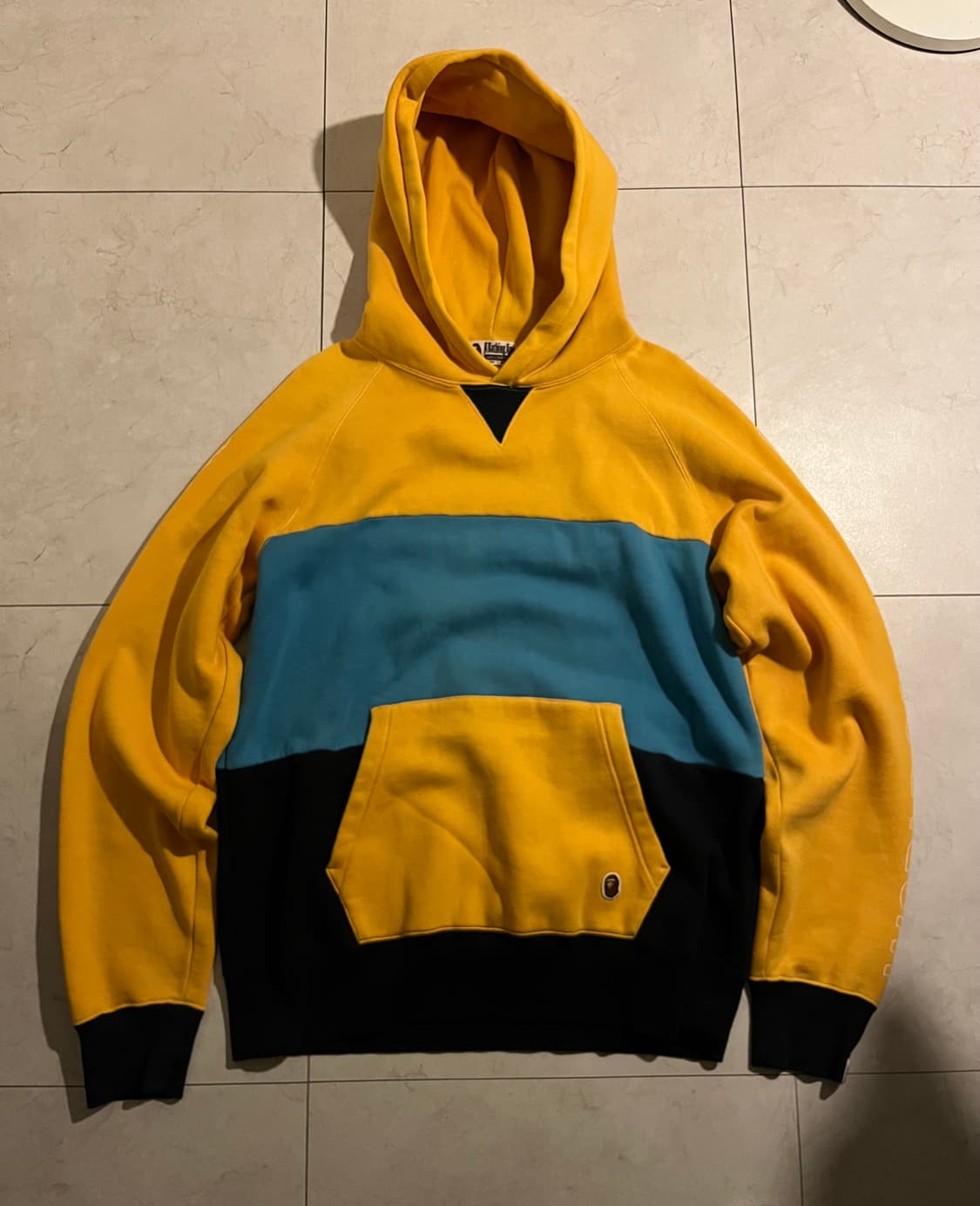 베이프 블록 컬러 후드 XL 상품이미지1