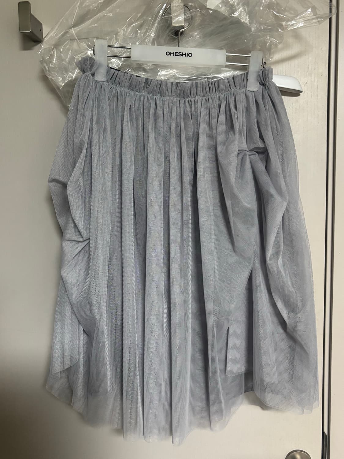 오헤시오 스커트 SHEER DRAPE BANDING SKIRT 상품이미지3