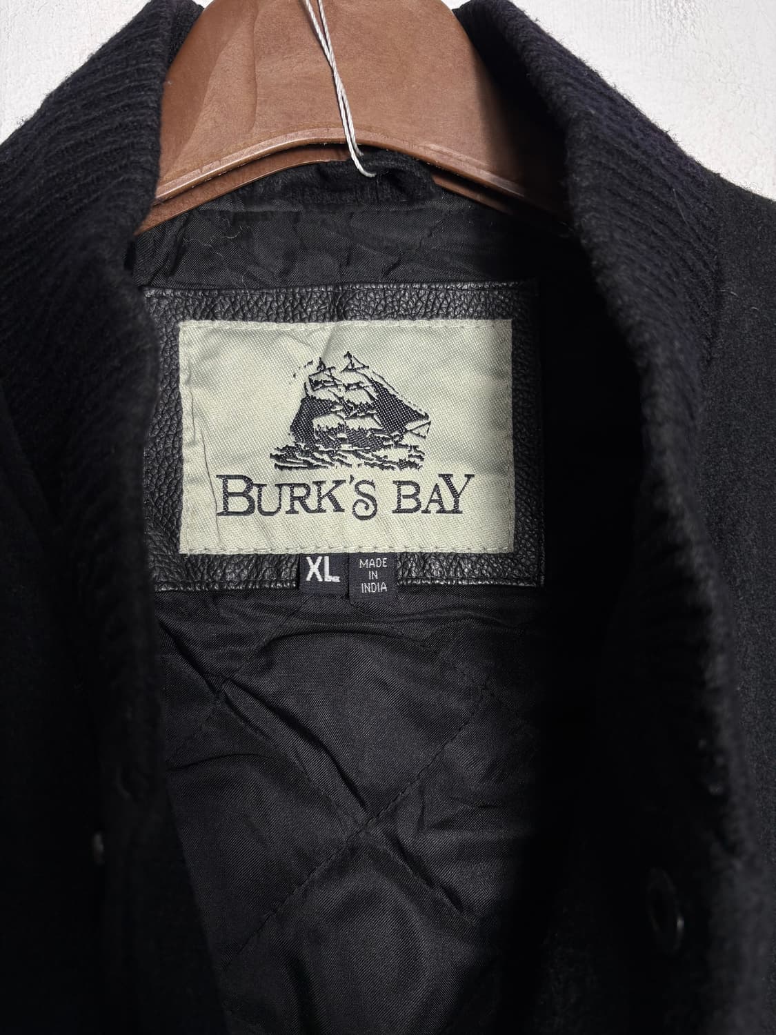 Burks bay 버크스 베이 울 가죽  바시티 자켓 상품이미지4