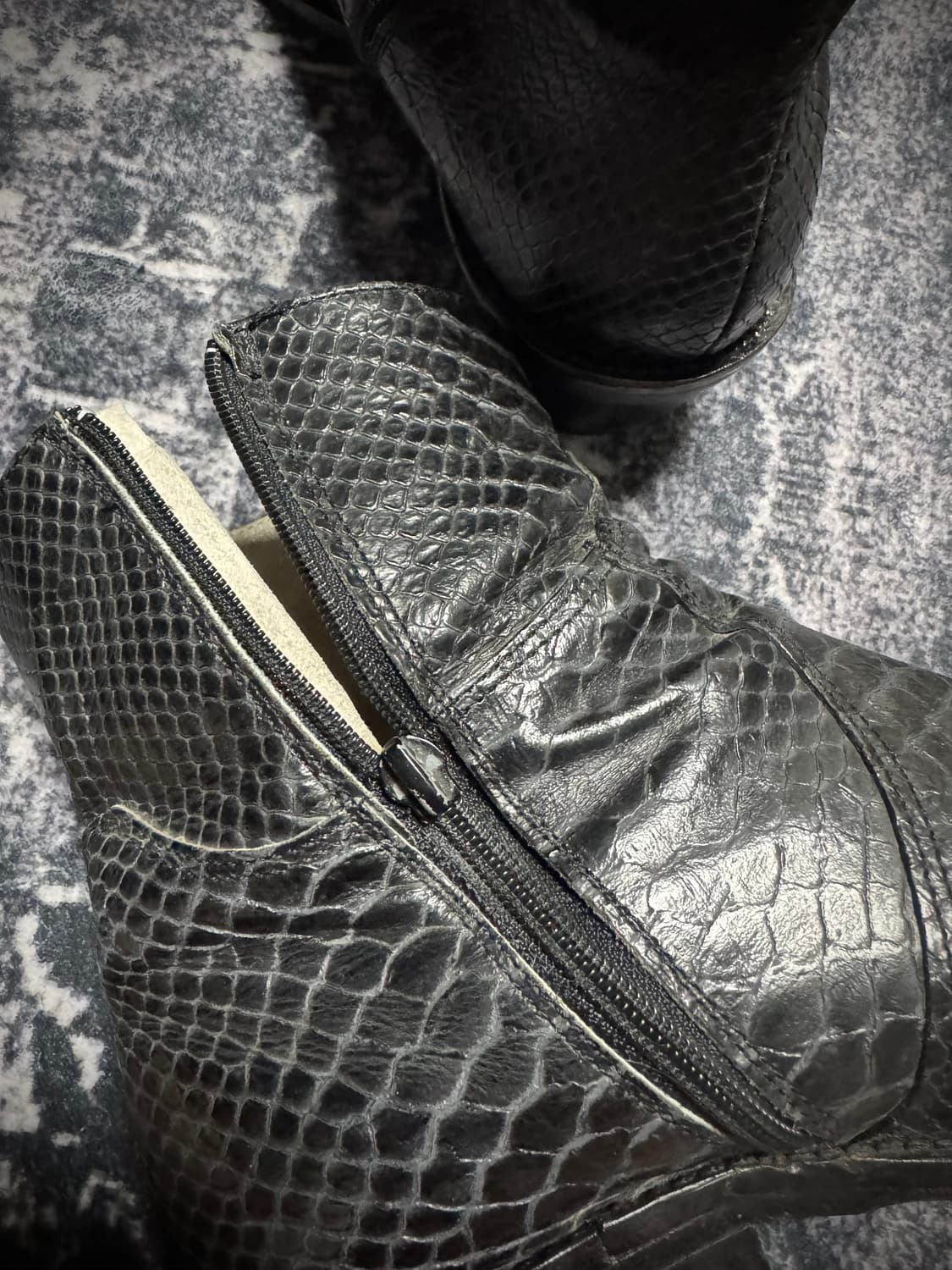 Python Detail Black Boots 상품이미지4