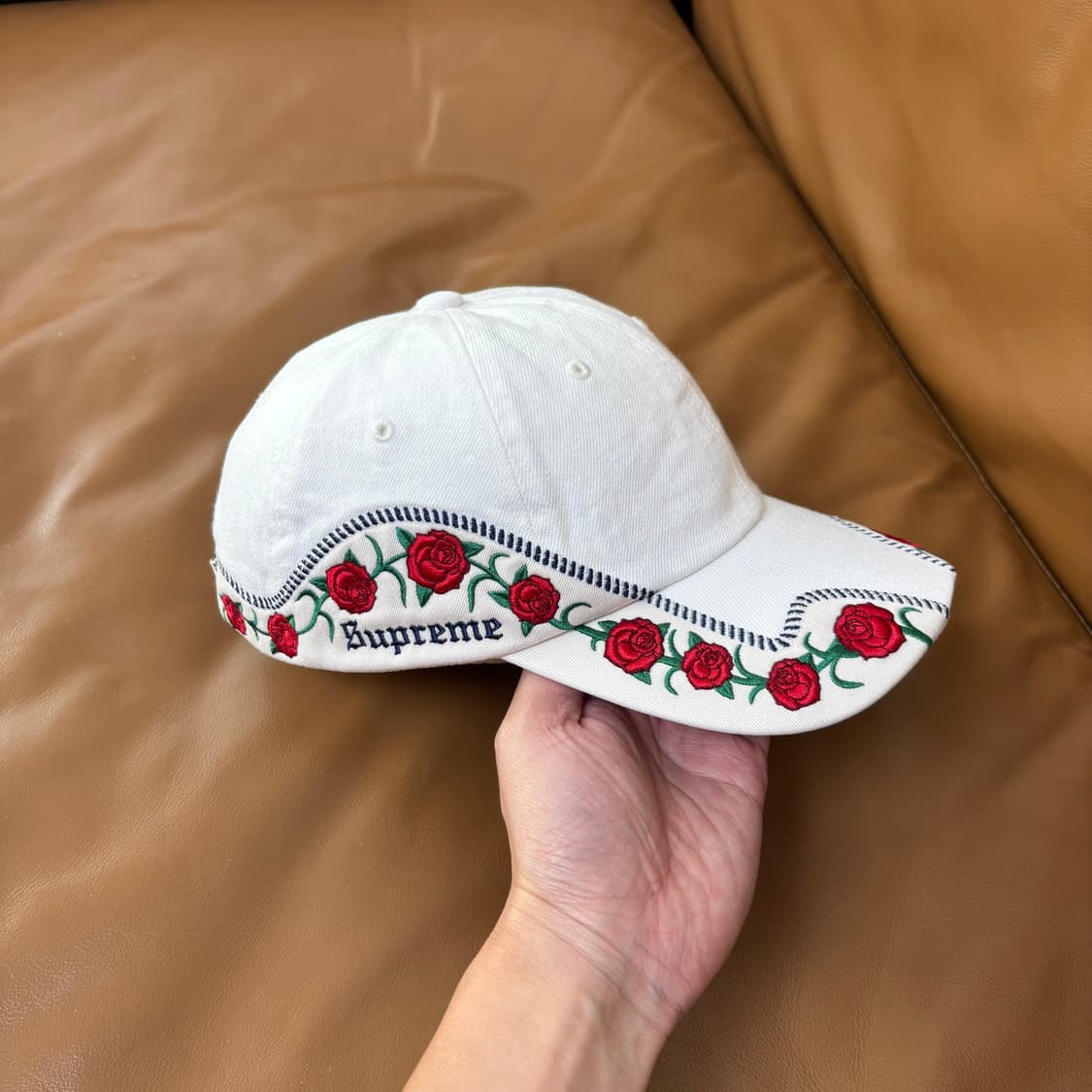 Supreme 슈프림 로즈 화이트 6패널 볼캡 모자 Roses White 상품이미지3