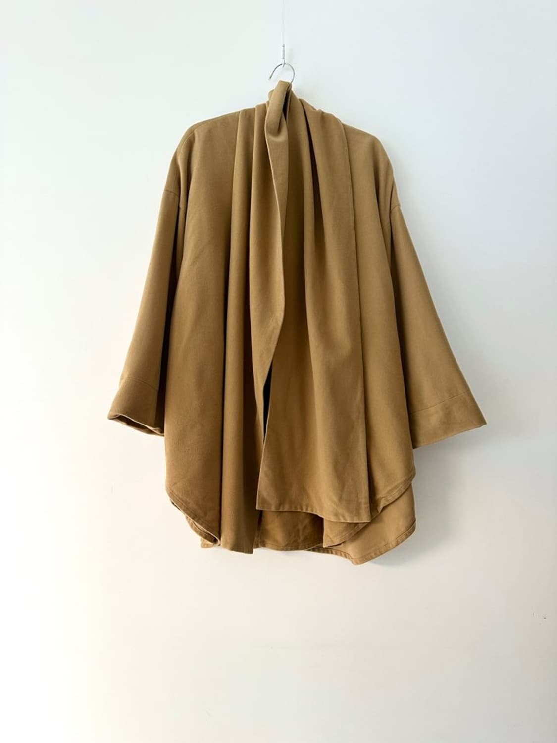 Neck warmer layered coat / mustard 상품이미지4