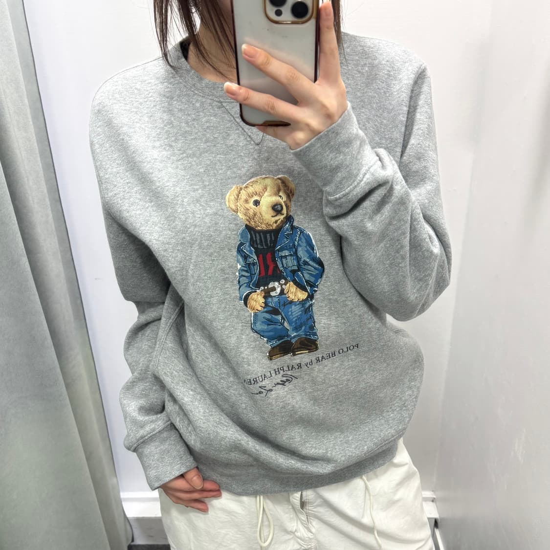 폴로 그레이 폴로베어 기모 스웻셔츠 상품이미지2