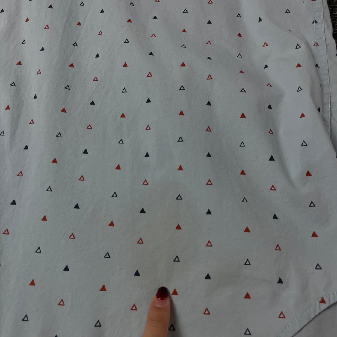 Lee 스카이블루 마이크로 트라이앵글 패턴 긴팔 셔츠 2XL 상품이미지6