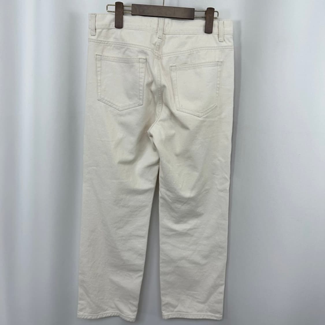 무신사스탠다드 남자 와이드 면바지 크림 31  상품이미지4