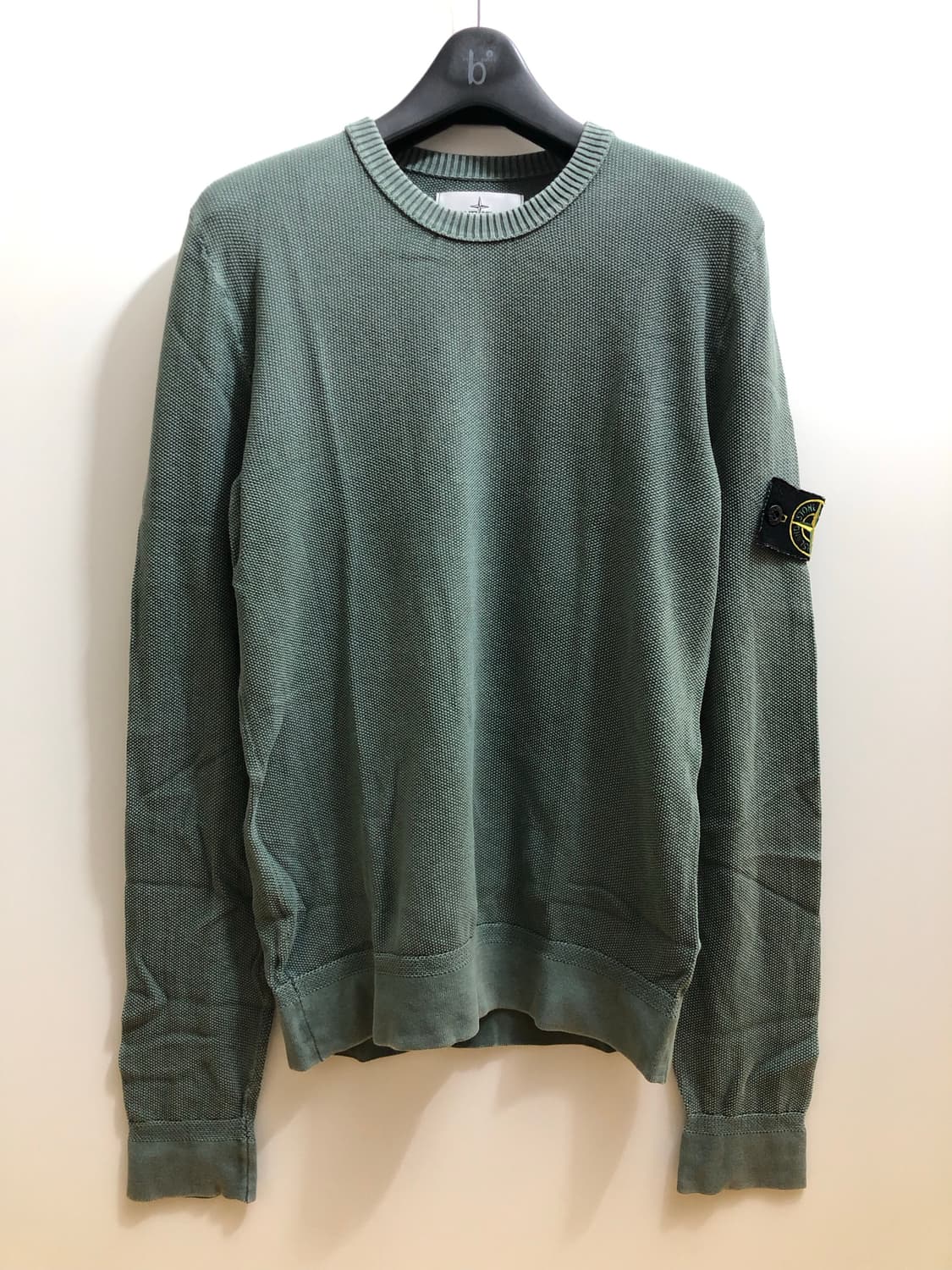 [S] 스톤아일랜드 와펜 패치 니트 에메랄드 상품이미지1