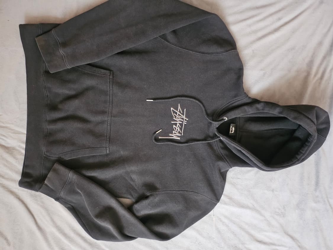 일본(L-100) 정품 스투시 USA 스탁 로고 자수 후드티 상품이미지2