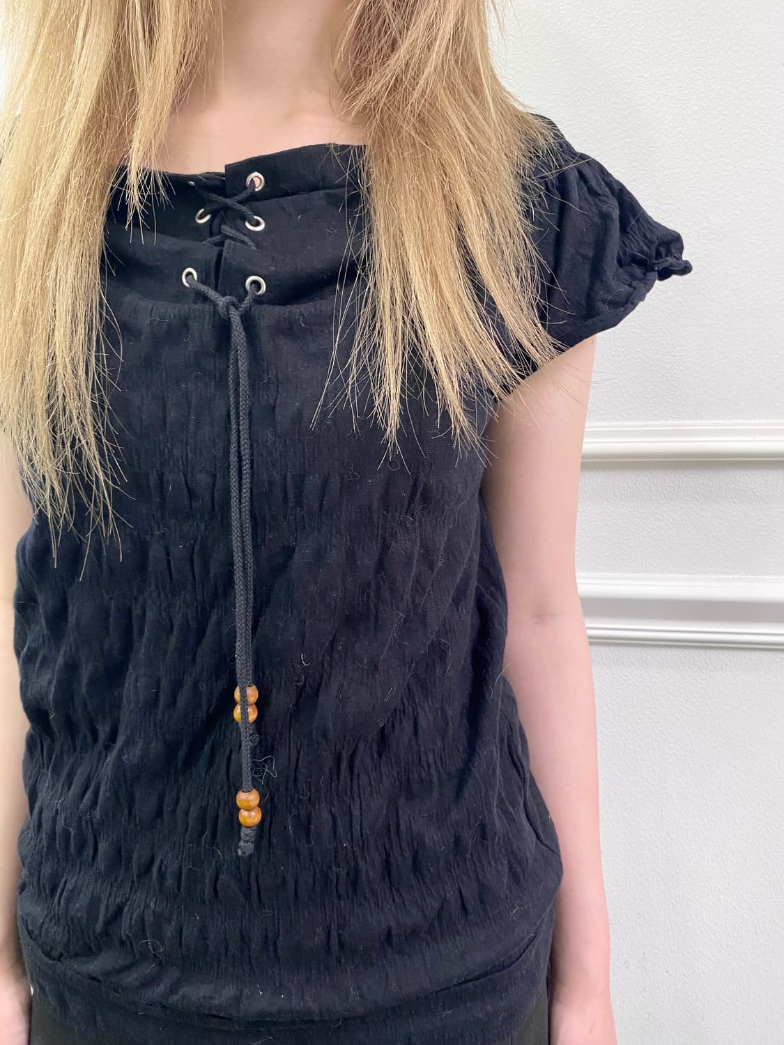 Mori Girl Lace Up Tee 모리걸  상품이미지3