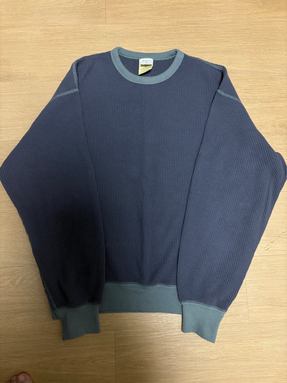 Khakis Waffle Crewneck Faded Black 상품이미지2