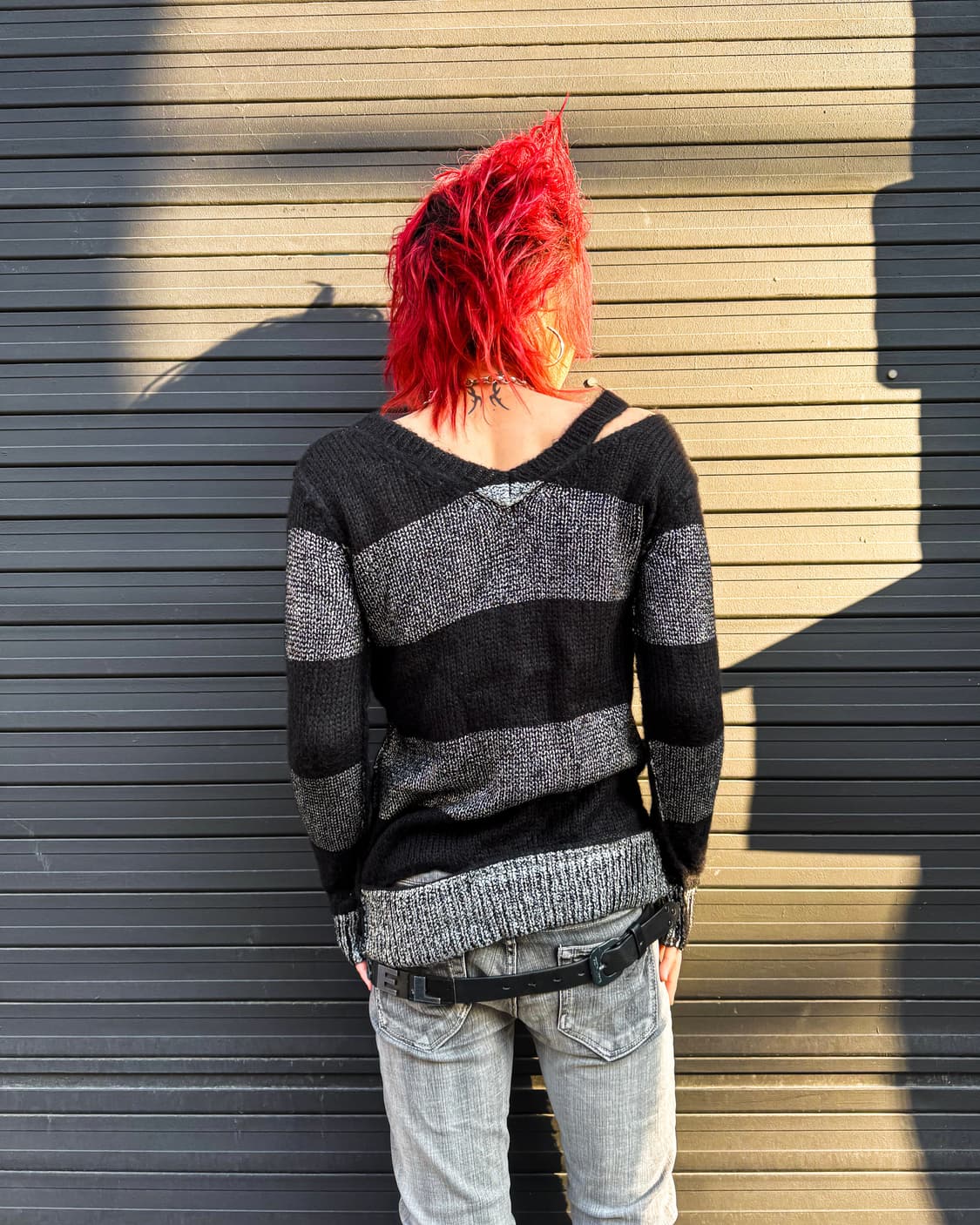 DIESEL – Black Stripe Distressed knit    상품이미지5