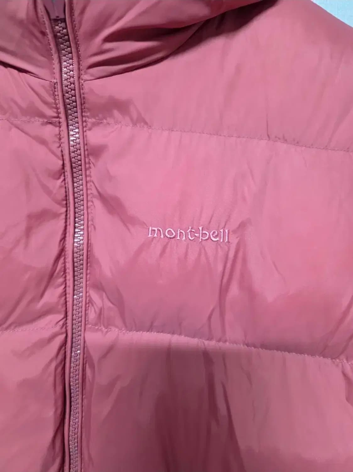 몽벨 핑크색 후드 양면 패딩 점퍼 사이즈 100 여자용 상품이미지2