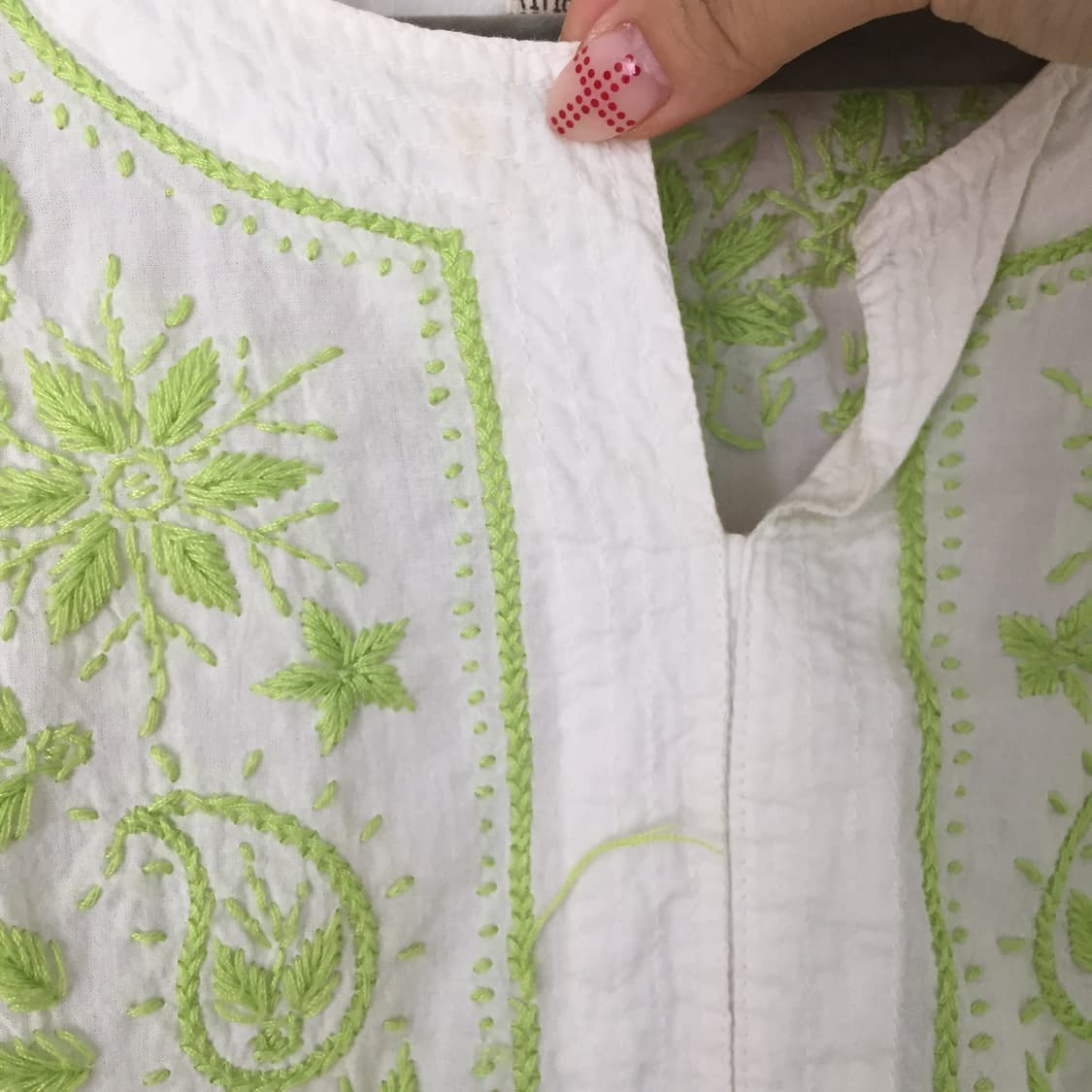 연두색 여름 블라우스 상품이미지2