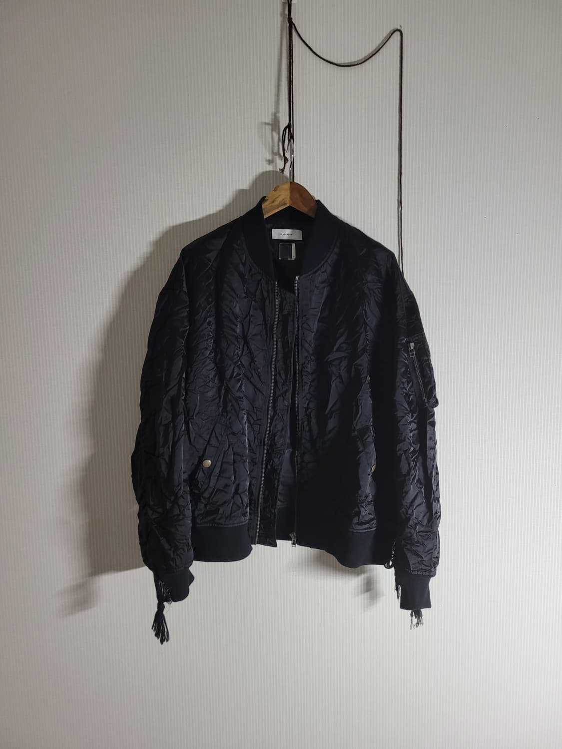 파세타즘 주름가공 봄버 자켓 상품이미지1