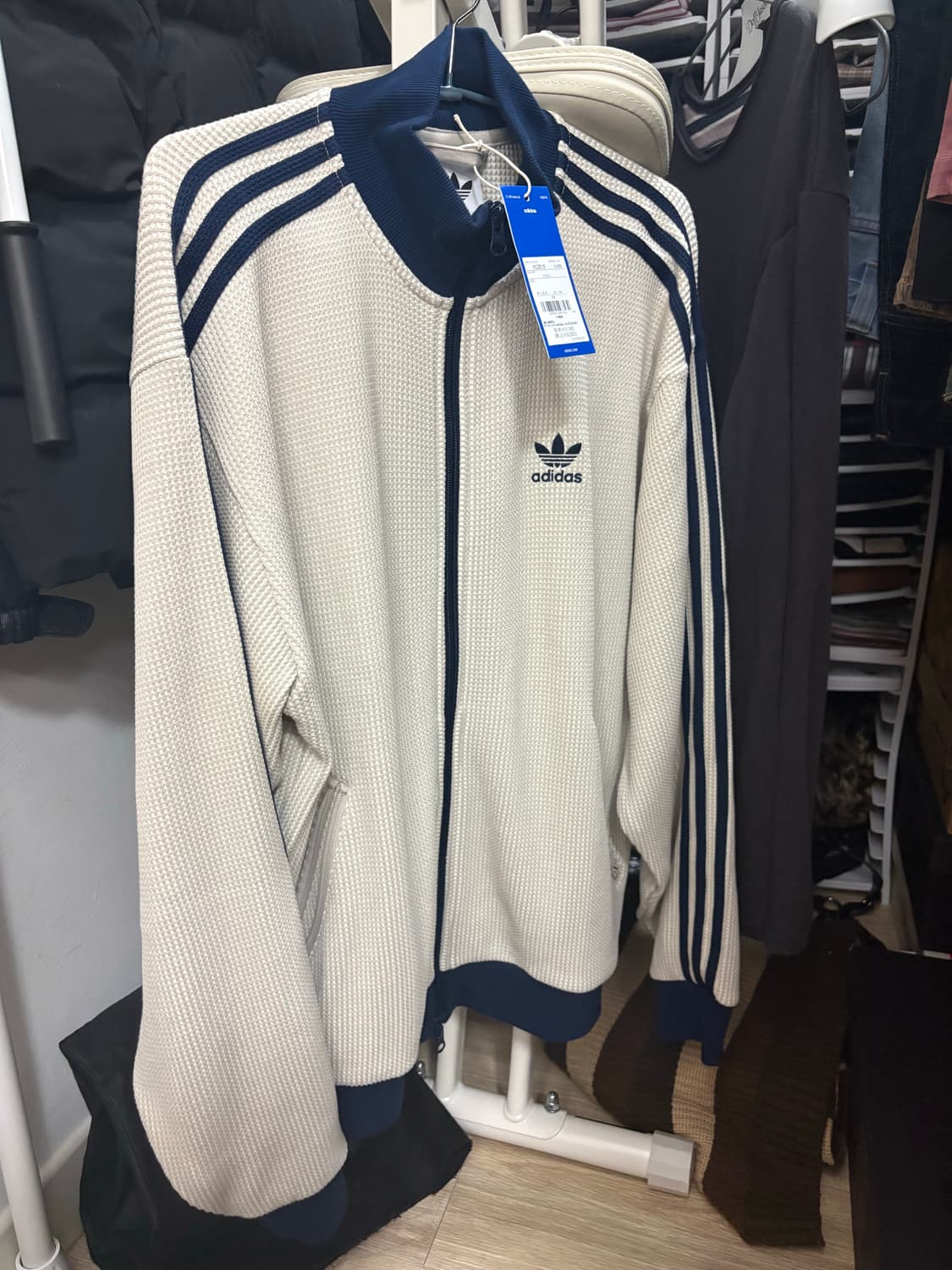 아디다스 와플 트랙탑 네이비XS (실착 남자95~100) 상품이미지1