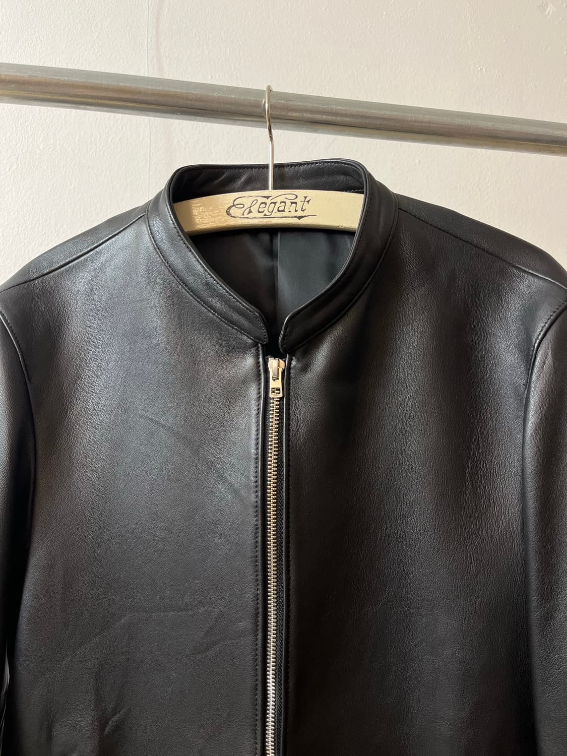 Lidnm 램스킨 레더 싱글라이더 자켓 양가죽 상품이미지3