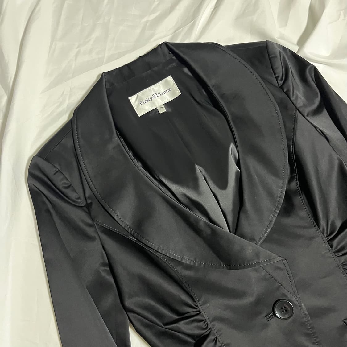 셔링 슬림 원버튼 블레이저 상품이미지3