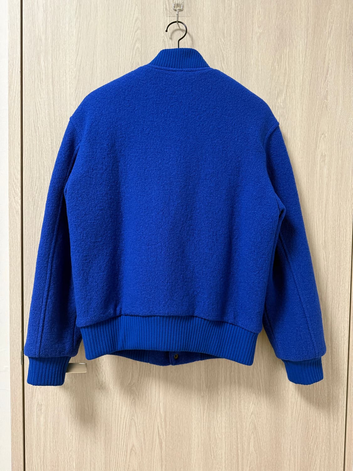 자라 울100 바시티 블루종  블루 M 상품이미지4