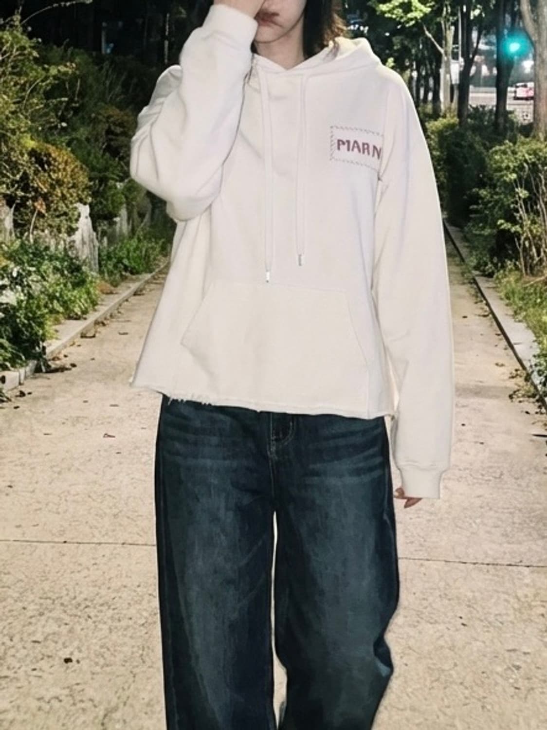 마르니 핸드 스티치 로고 후드티 상품이미지1