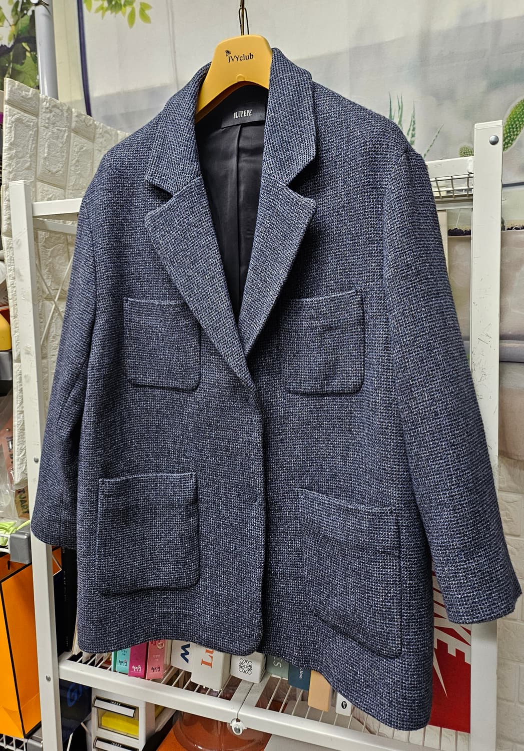 블루페페 여성자켓 77 울자켓 체크 겨울자켓 AD31 상품이미지2