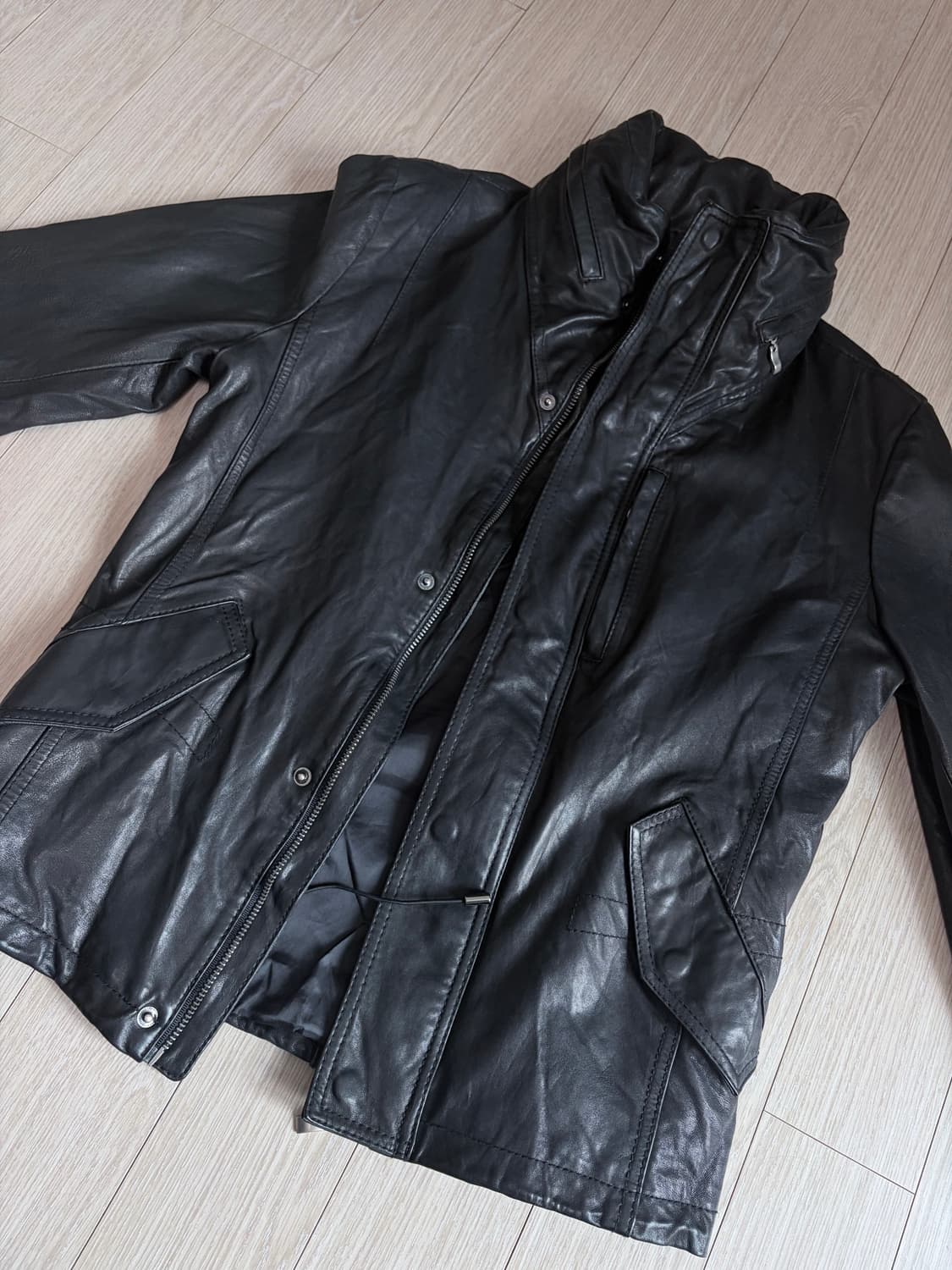 빈티지 이태리 램스킨 레더 자켓 상품이미지2