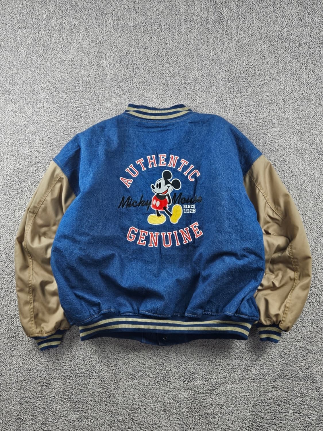리메이크 디즈니 미키 데님 바시티 자켓 ( 2XL 추정 )/ 11263 상품이미지1