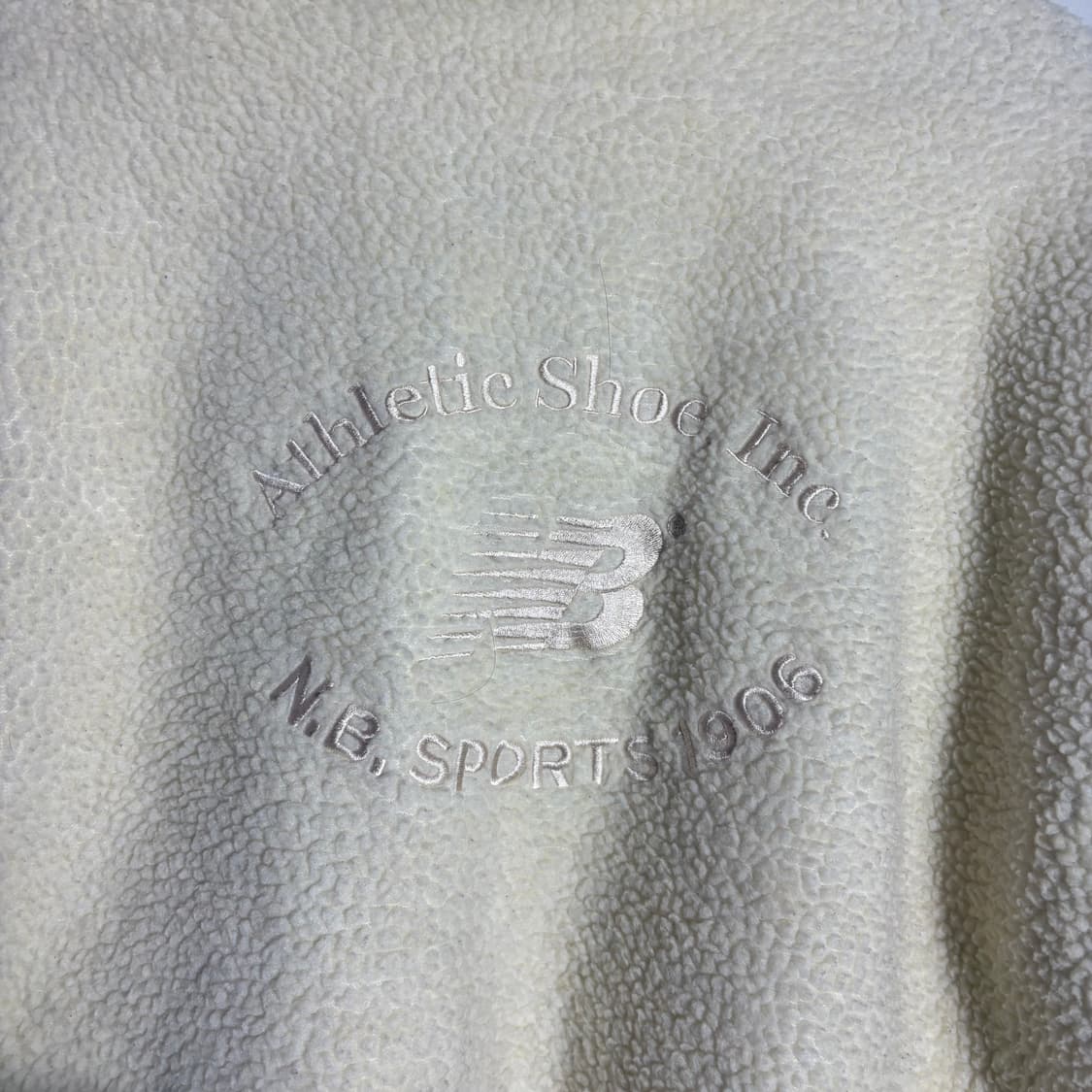 뉴발란스 빈티지 아이보리 보아 플리스 후드 집업 (무료배송) 상품이미지5